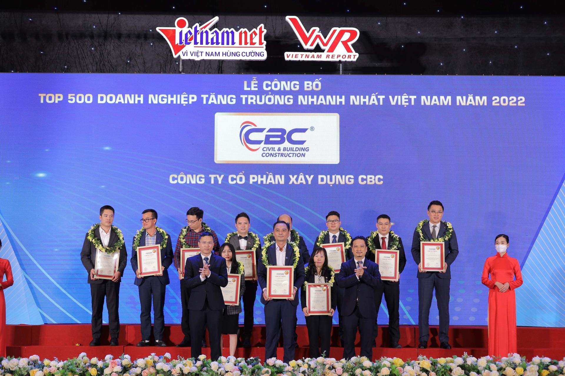 CBC HAS BEEN HONORED AS TOP500 FASTEST GROWTH ENTERPRISES IN VIETNAM 2022