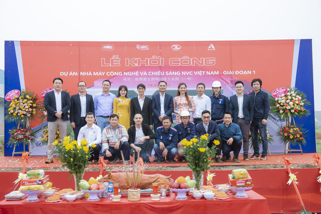 CBC HANOI HOLDS THE GROUND-BREAKING CEREMONY OF NVC LIGHTING VIETNAM IN BAC NINH