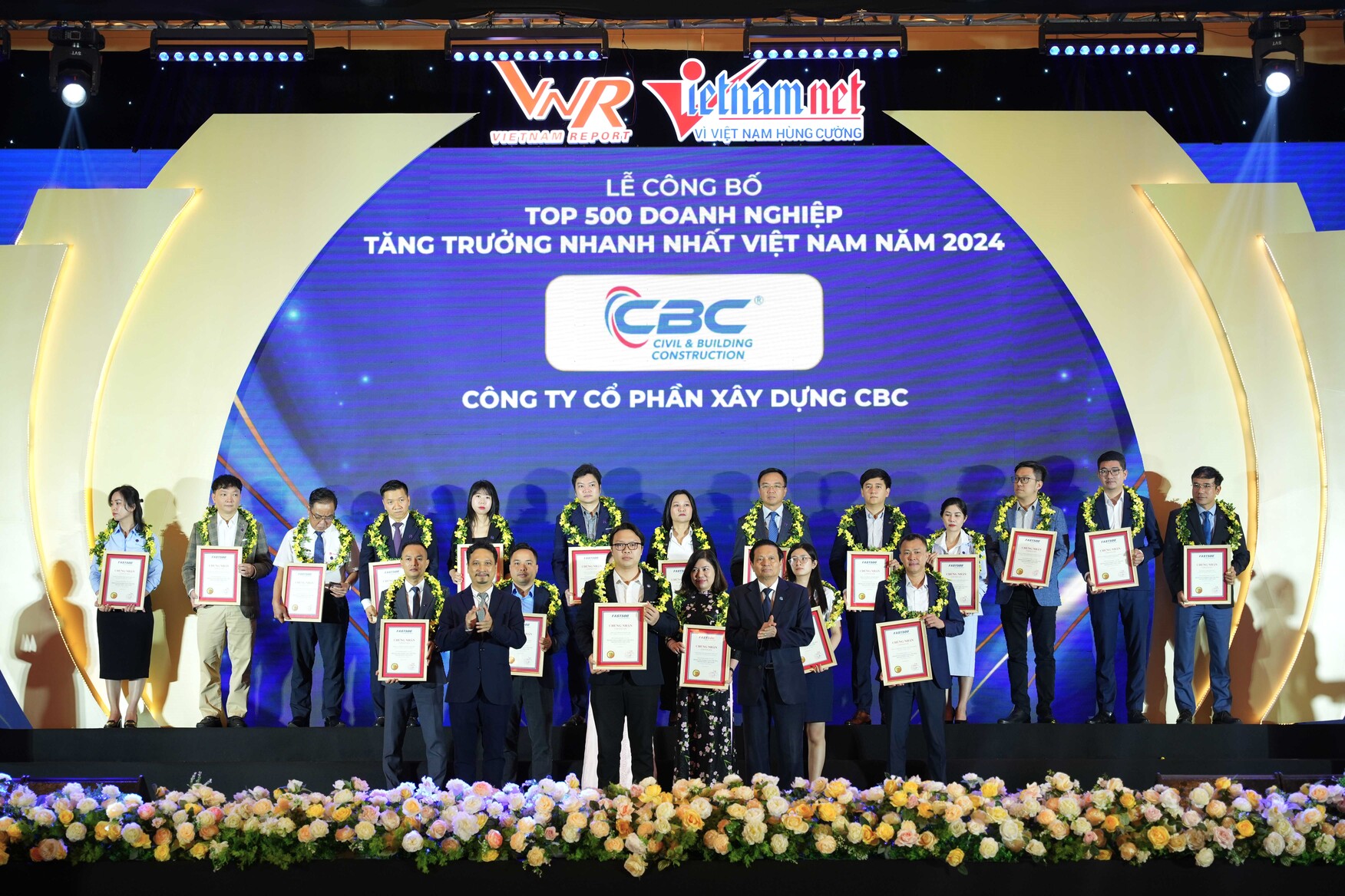 PROUD OF CBC'S EXCELLENCE IN ENTERING THE TOP 500 FASTEST GROWING BUSINESSES IN VIETNAM IN 2024