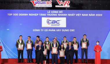CBC HAS BEEN HONORED AS TOP500 FASTEST GROWTH ENTERPRISES IN VIETNAM 2022