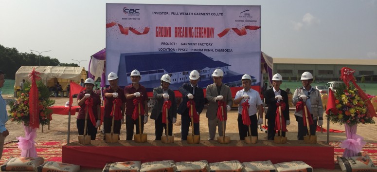 LỄ KHỞI CÔNG NHÀ MÁY GARMENT CAMPUCHIA