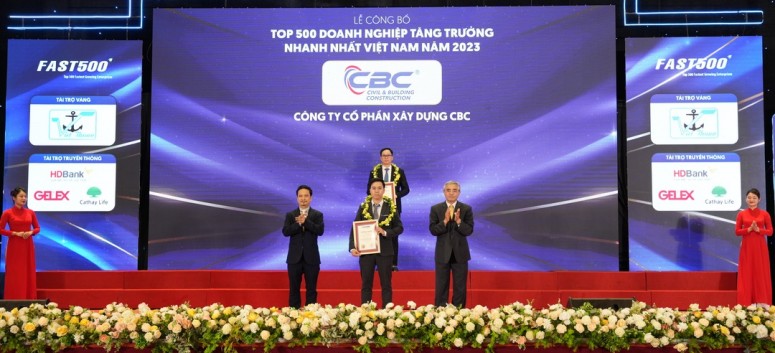  PROUD OF CBC'S EXCELLENCE IN ENTERING THE TOP 500 FASTEST GROWING BUSINESSES IN VIETNAM IN 2023